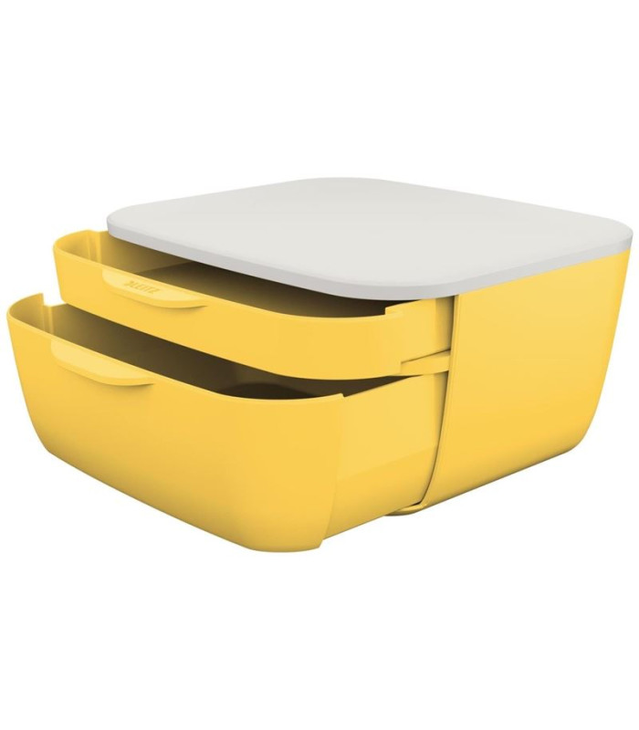 Zásuvkový box Leitz Cosy - dvouzásuvkový, teple žlutá