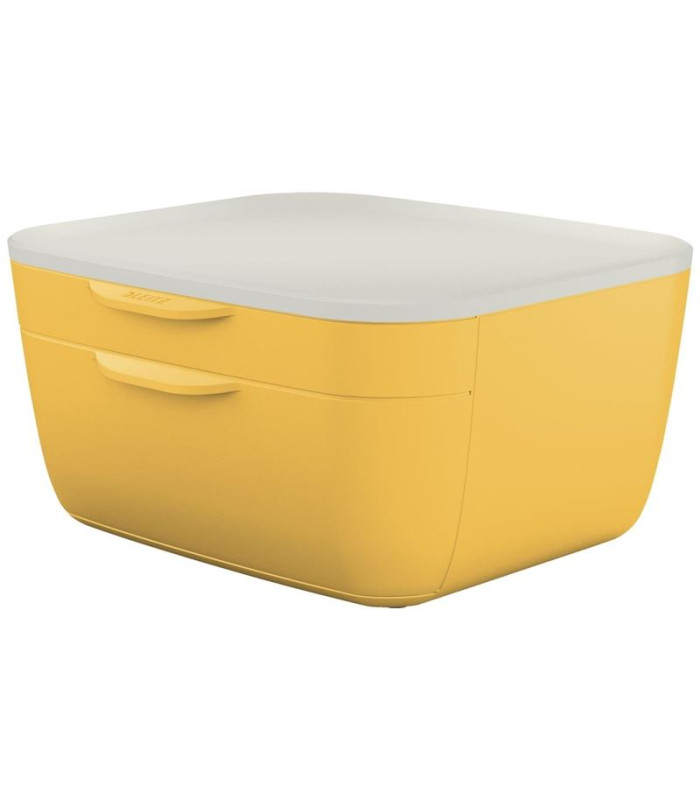 Zásuvkový box Leitz Cosy - dvouzásuvkový, teple žlutá