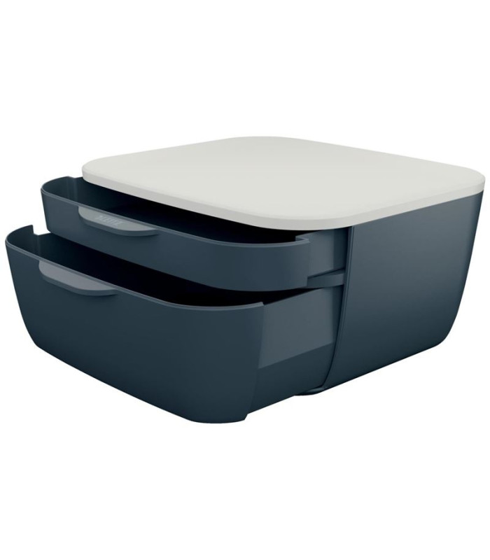 Zásuvkový box Leitz Cosy - dvouzásuvkový, sametově šedá