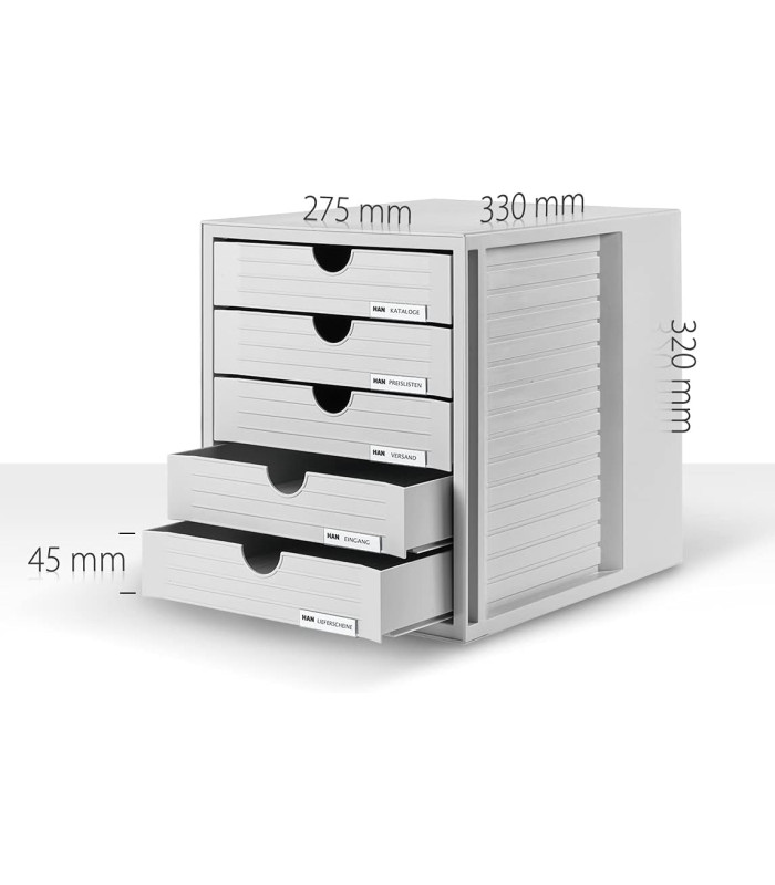 Zásuvkový box HAN KARMA Systembox - ECO, 5 zásuvek, černý