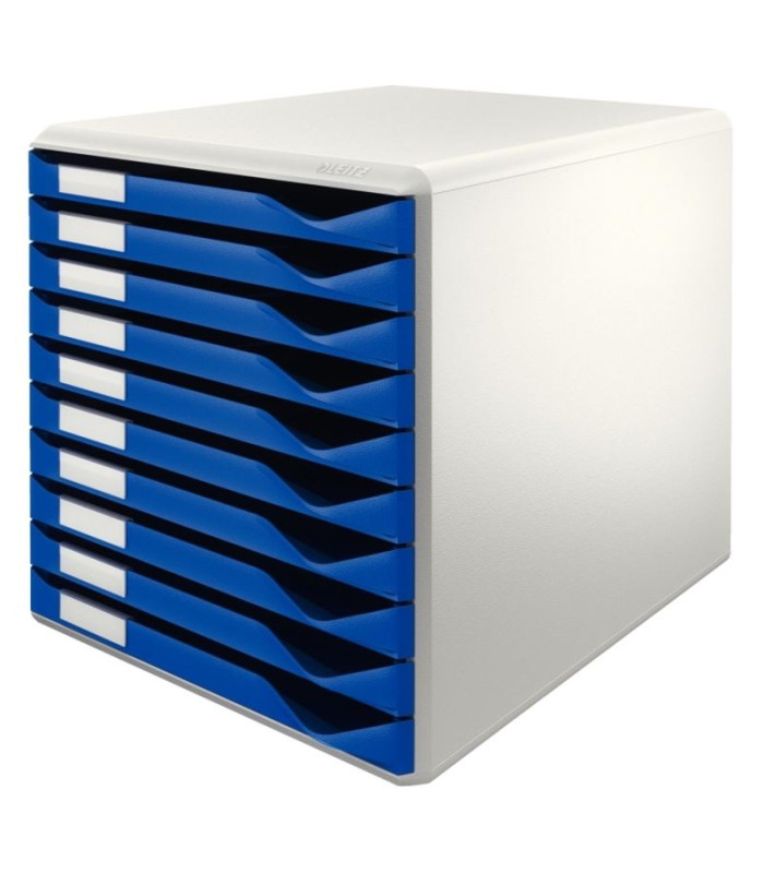 Zásuvkový box Leitz - 10 zásuvek, modrý/šedý