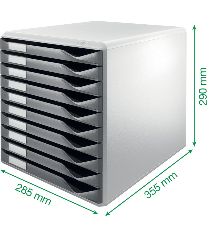 Zásuvkový box Leitz - 10 zásuvek, modrý/šedý