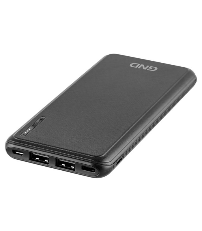 Powerbanka GND - 10000 mAh, USB-C, Lightning, černá
