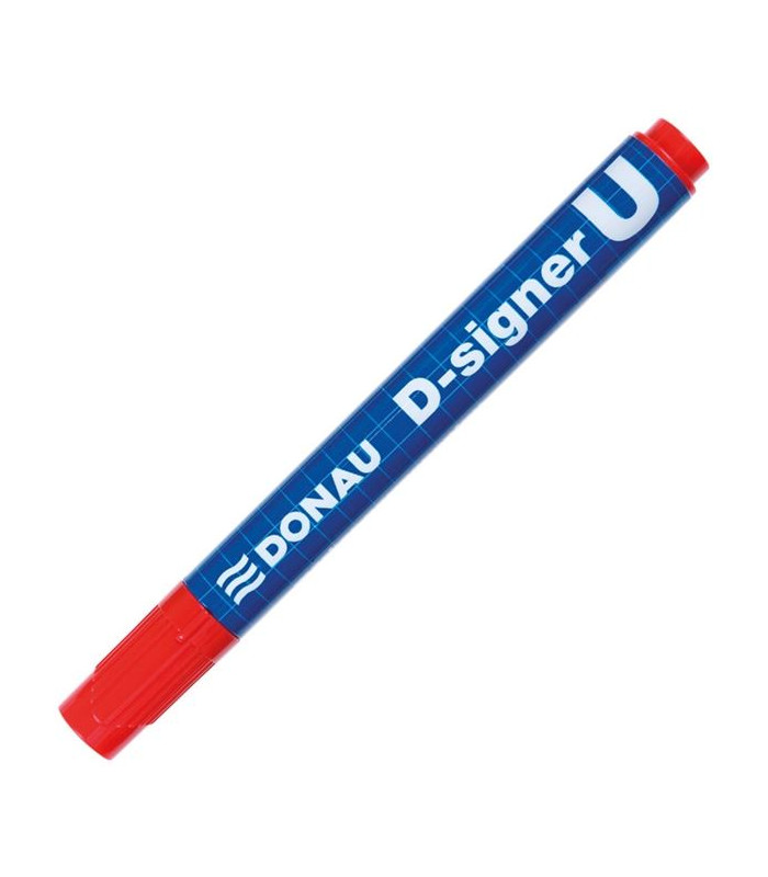Permanentní popisovač Donau D-Signer - kulatý hrot, červený