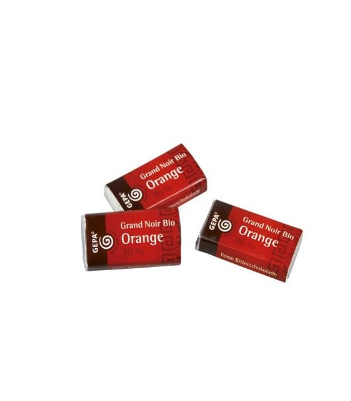 Čokoládky Gepa - Fairtrade, hořké s pomerančem, 3 g, 100 ks