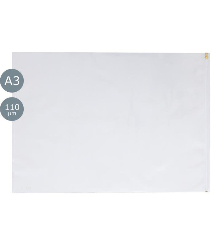 Obal na plány A3 se zipovým uzávěrem, 320 x 440 mm, 110 mic