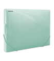 Box na spisy s gumičkou Donau - A4, transparentně zelený, 3 cm
