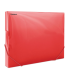 Box na spisy s gumičkou Donau - A4, transparentně červený, 3 cm