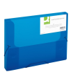 Box na spisy s gumičkou Q-Connect - A4, transparentně modrý, 2,5 cm
