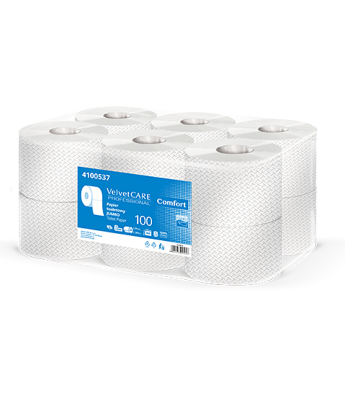 Toaletní papír jumbo Velvet Professional - 2vrstvý, celulóza, 180 mm, 12 rolí