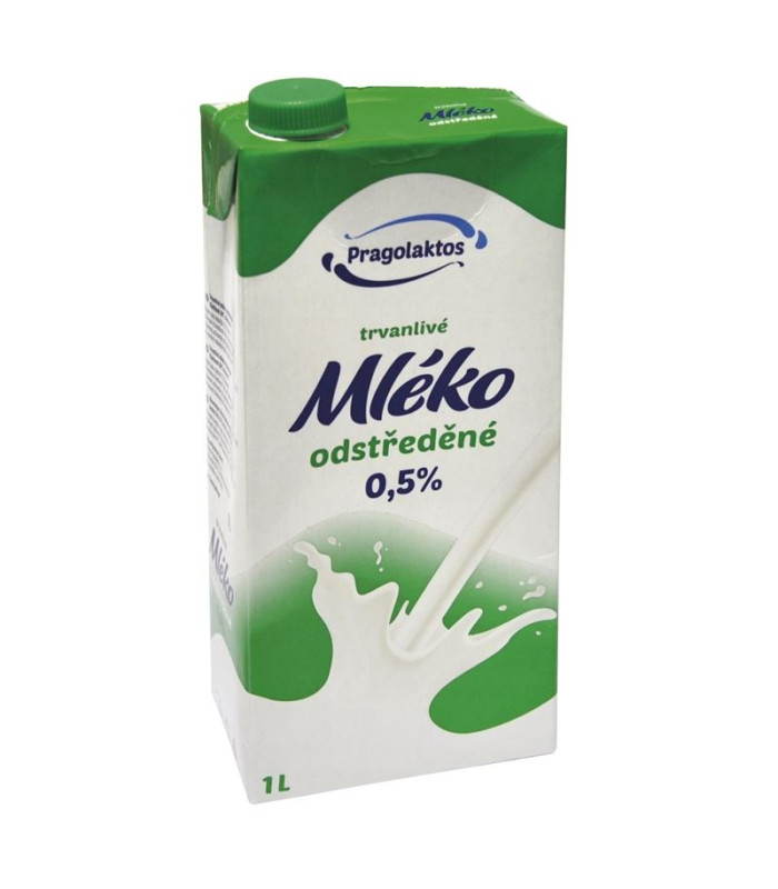 Trvalinlivé mléko Pragolaktos - 0,5% odtučněné, 1l