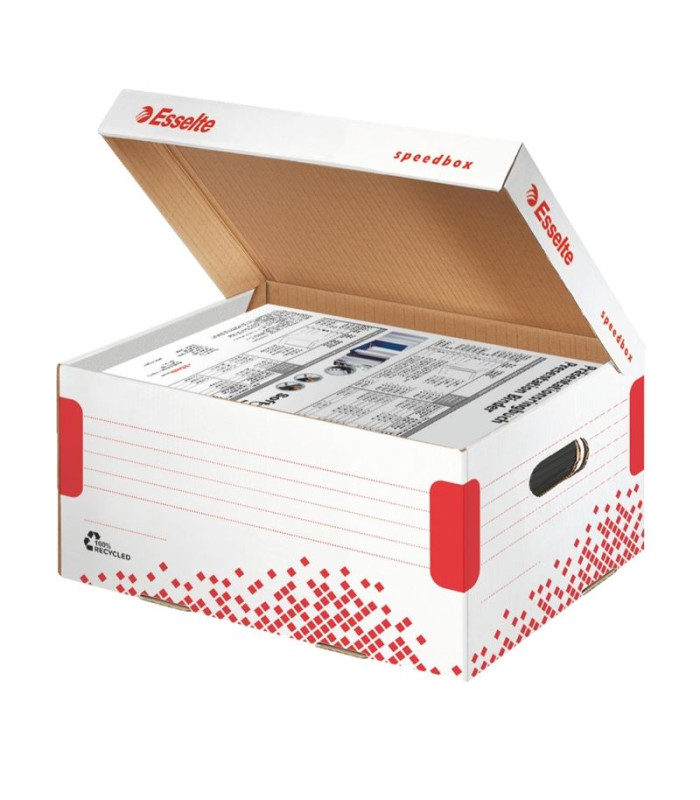 Archivační krabice Esselte Speedbox - bílá, 43,3 x 26,3 x 36,4 cm