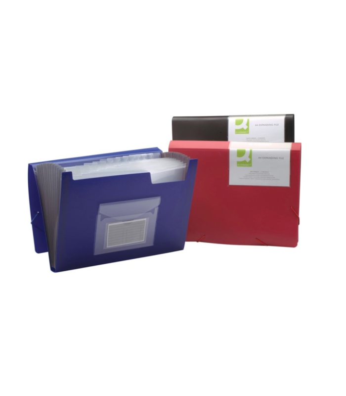 Aktovka s přihrádkami Q-Connect - A4, černá, 13 přihrádek