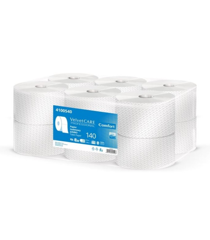Toaletní papír jumbo Velvet Professional - 2vrstvý, celulóza, 190 mm, 12 rolí