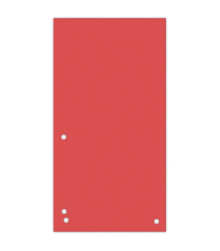 Papírové rozlišovače Donau - 1/3 A4, 235 x 105 mm, červené, 100 ks