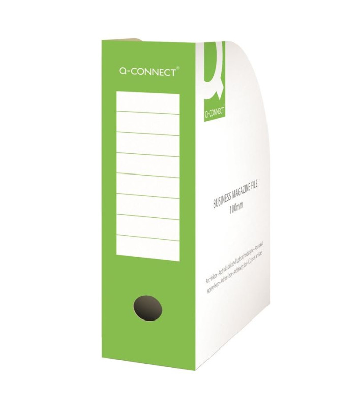 Stojan na časopisy Q-Connect - A4, 10 cm, zelený