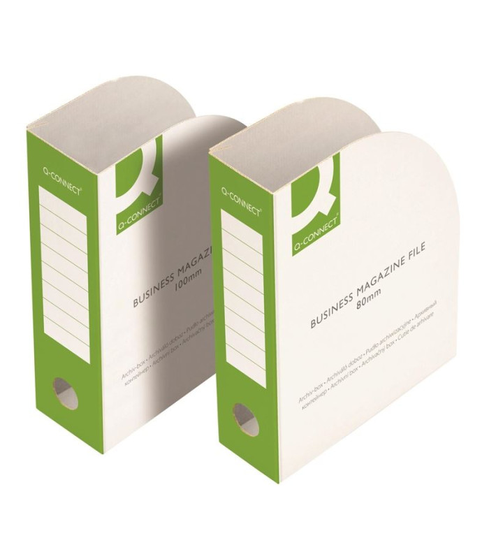 Stojan na časopisy Q-Connect - A4, 10 cm, zelený