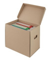 Skupinová krabice na pořadače Emba - 35 x 30 x 24 cm, hnědá