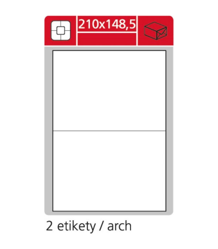 Snímatelné etikety Label - bílé, 210 x 148 mm, 200 ks