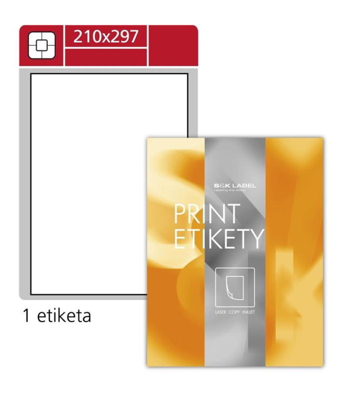Snímatelné etikety, bílé, 210,0 x 297,0 mm, 100 ks