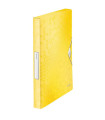 Box na spisy s gumičkou Leitz WOW - A4, žlutý, 3 cm
