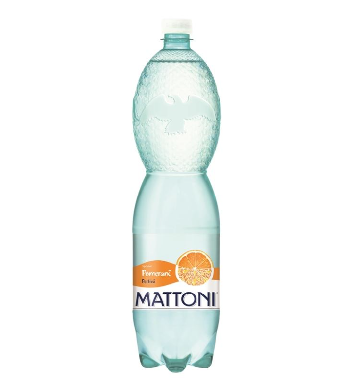 Minerální voda Mattoni - pomeranč, perlivá, 6x 1,5 l