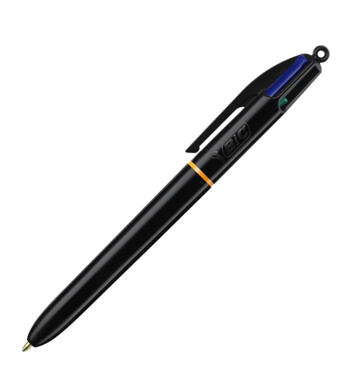 Kuličkové pero Bic PRO - čtyřbarevné, s očkem pro zavěšení, černé