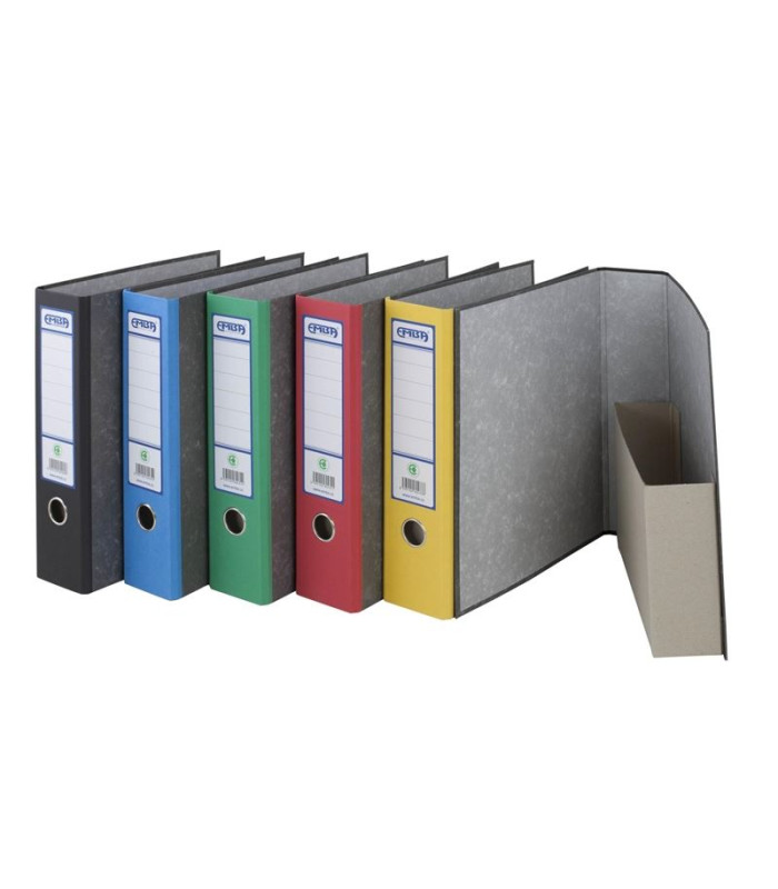 Archivační kapsový pořadač Emba - A4, kartonový, hřbet 7,5 cm, zelený, mramorovaný