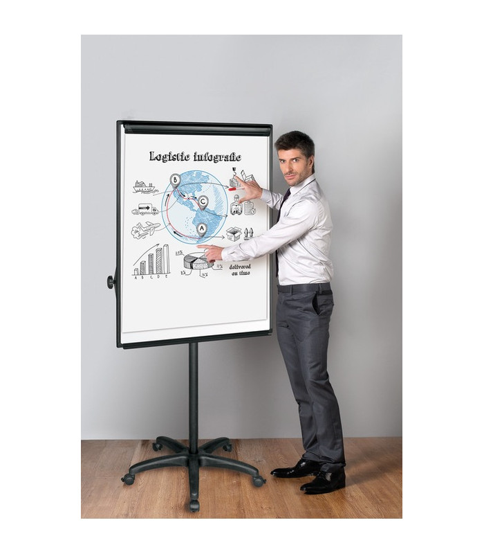 Flipchart Conference magnetický Q-Connect - na kolečkách 70 x 103 cm