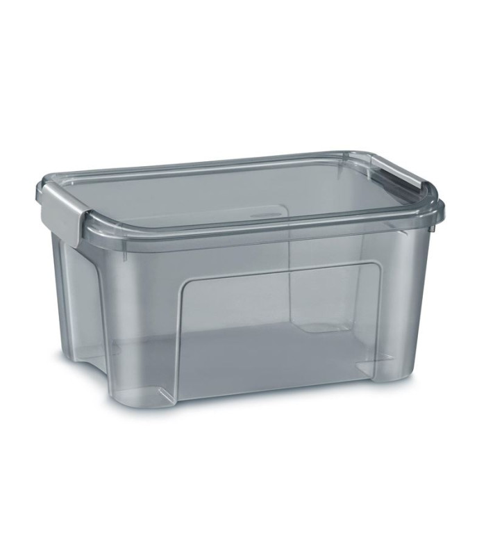Plastová krabice Shadow - recyklovaný materiál, šedá, 13 l