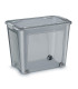Plastová krabice Shadow - recyklovaný materiál, šedá, 67 l