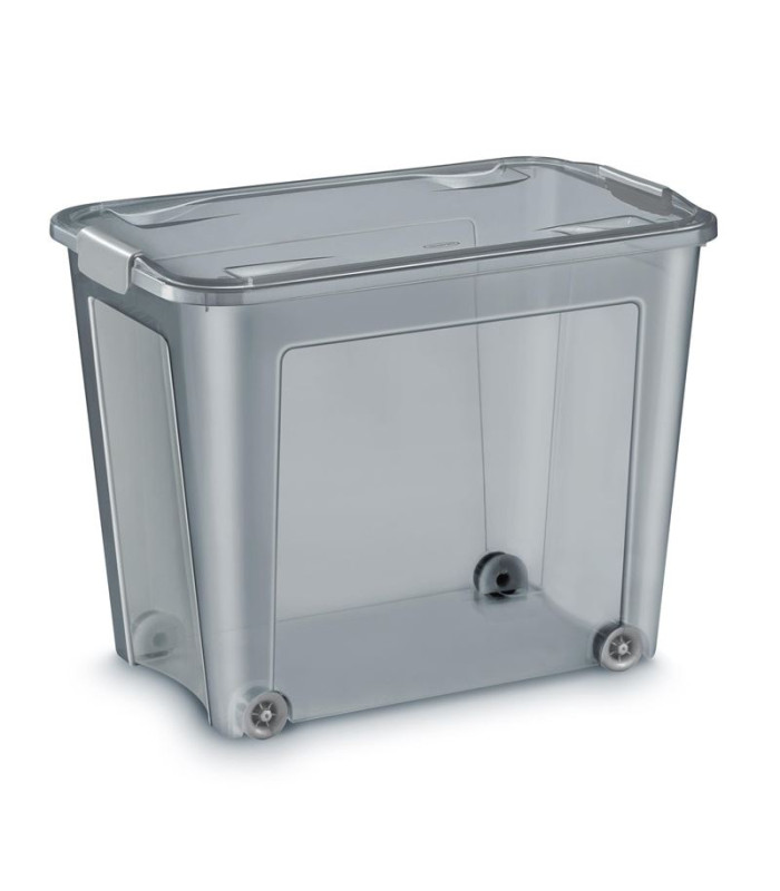 Plastová krabice Shadow - recyklovaný materiál, šedá, 67 l