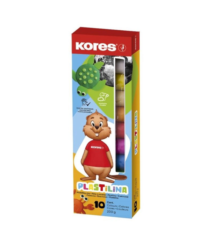 Modelovací hmota Kores - 10 barev, 200 g