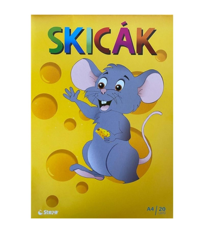 Skicák A4 - 20 listů, 180g/m2