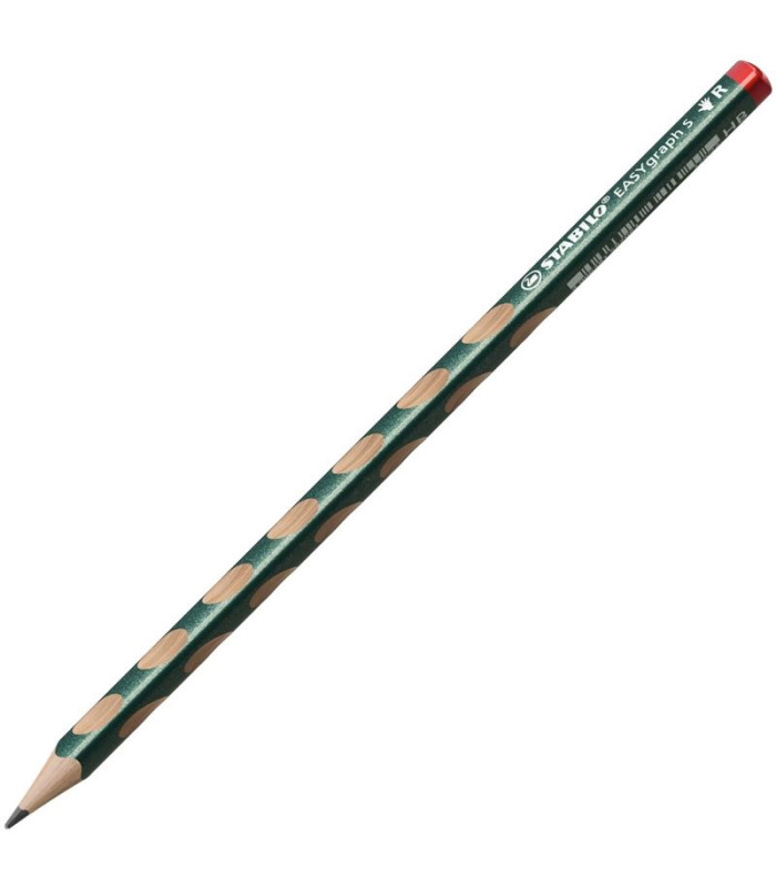 Grafitová tužka STABILO EASYgraph S - bez pryže, HB P, pro leváky i praváky, tmavě zelená
