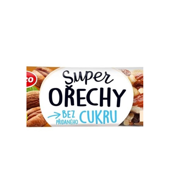 Tyčinka Emco Super ořechy - pekanový ořech, bez přidaného cukru, 35 g