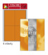 Fluorescentní etikety S&K Label - oranžové, 105 x 148 mm, 400 ks