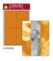 Fluorescentní etikety S&K Label - oranžové, 105 x 148 mm, 400 ks