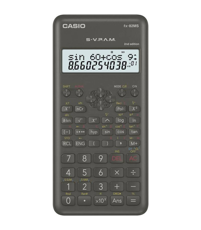 Vědecká kalkulačka Casio FX 82MS 2E, šedá