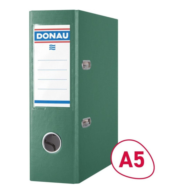 Pákový pořadač Donau A5 - šíře hřbetu 7 cm, zelený