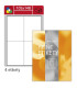 Univerzální etikety S&K Label - bílé, 105 x 148 mm, 400 ks