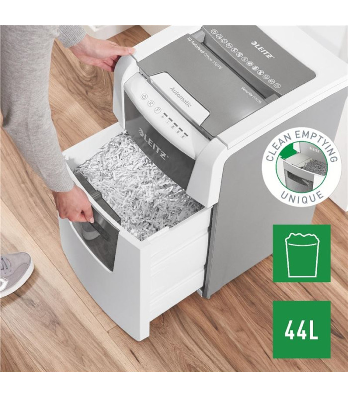 Automatická skartovačka Leitz IQ AutoFeed 150 - P5, řez na mikročástice 2 x 15 mm