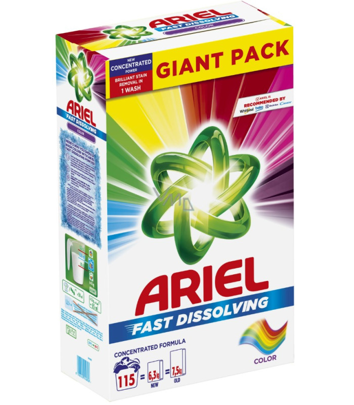 Prací prášek Ariel - color, 115 pracích dávek