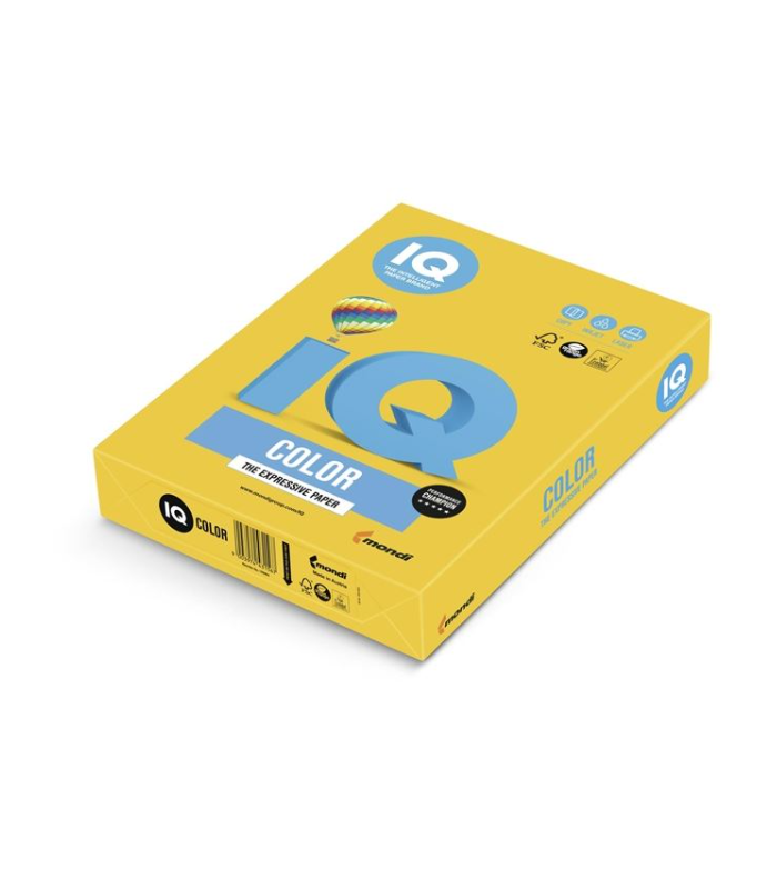 Barevný papír IQ Color A4 - SY40, zlatožlutý, 120g/m2, 250 listů