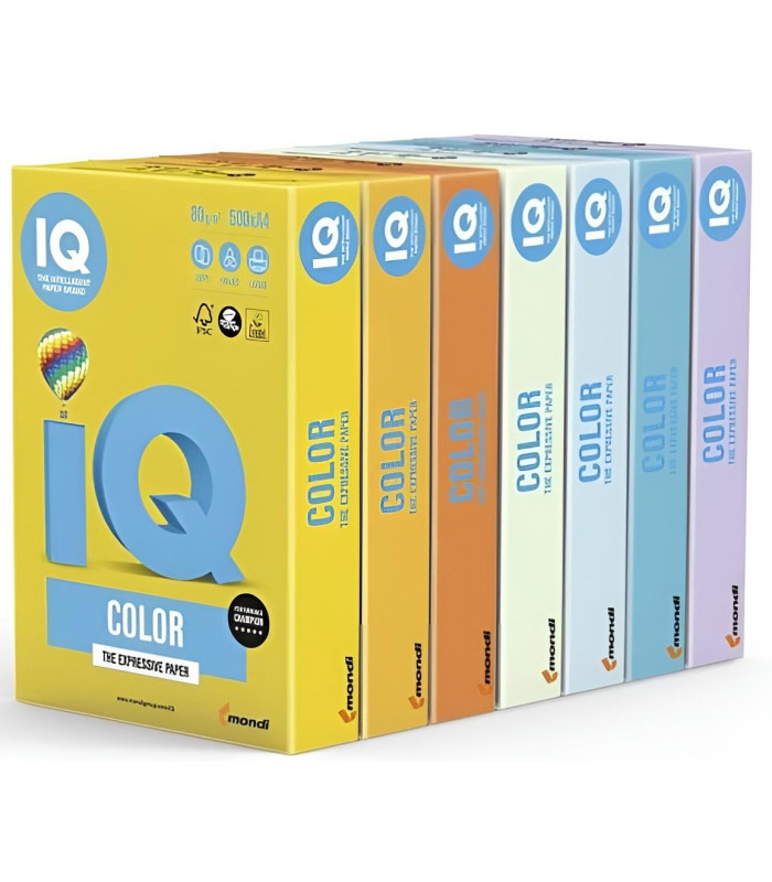 Barevný papír IQ Color A4 - CR20, krémový, 80g/m2, 500 listů