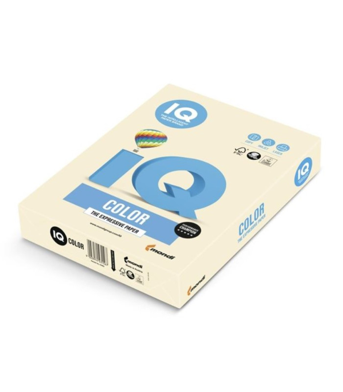 Barevný papír IQ Color A4 - CR20, krémový, 80g/m2, 500 listů