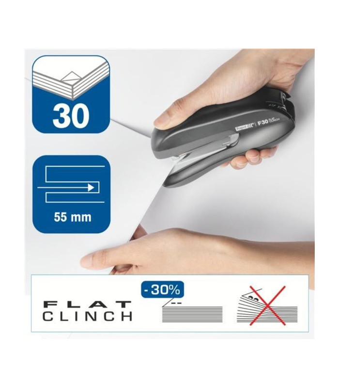 Sešívačka Rapid F30 - 30 listů, ploché sešívání, bílá