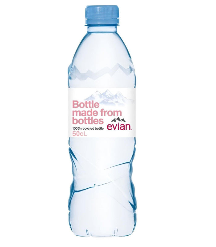Minerální voda Evian - neperlivá, 24x 0,5 l