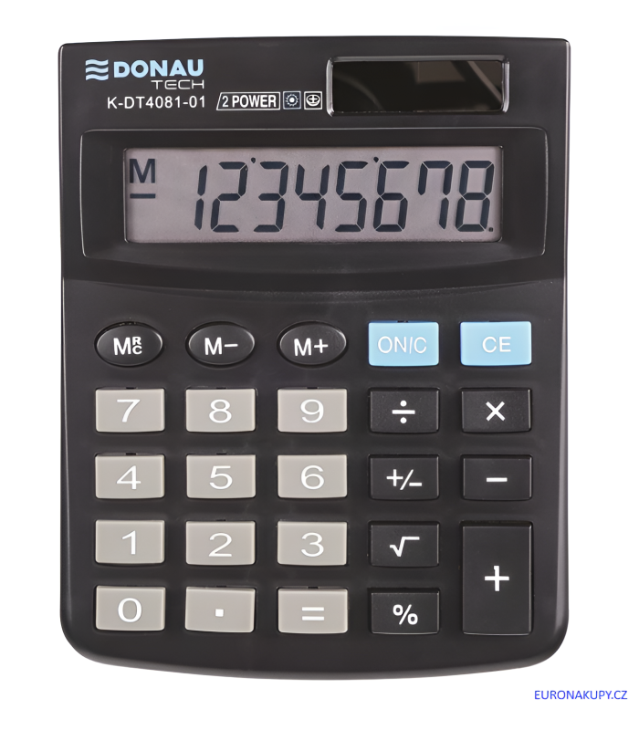 Stolní kalkulačka DONAU TECH, K-DT4081 - 8míst, černá
