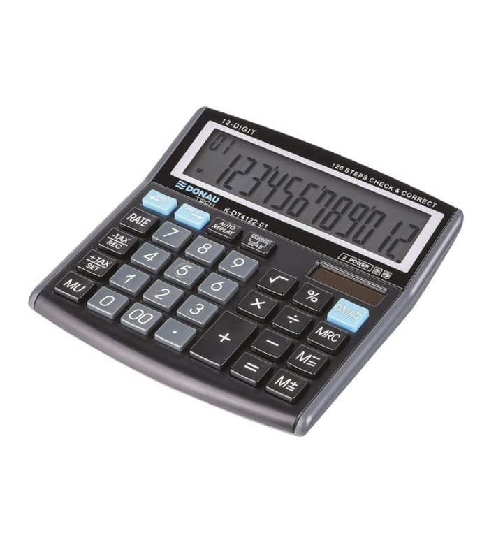 Stolní kalkulačka DONAU TECH, K-DT4122 - 12-míst, černá